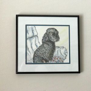 A. Smith Signed Original Painting Dog on the Chair